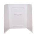 Lippert 54IN X 28IN X 65.5IN BATHTUB & SHOWER PAN SURROUND; 3-PIECE DESIGN; TILE FINISH - WHITE 209804